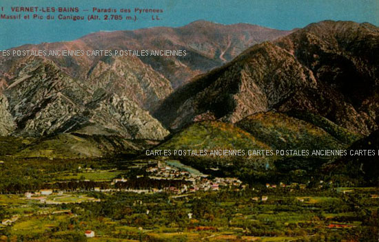 Cartes postales anciennes > CARTES POSTALES > carte postale ancienne > cartes-postales-ancienne.com Occitanie Pyrenees orientales Vernet Les Bains