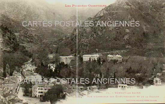 Cartes postales anciennes > CARTES POSTALES > carte postale ancienne > cartes-postales-ancienne.com Occitanie Pyrenees orientales Vernet Les Bains