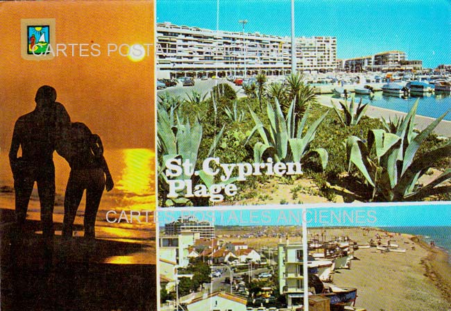 Cartes postales anciennes > CARTES POSTALES > carte postale ancienne > cartes-postales-ancienne.com Occitanie Pyrenees orientales Saint Cyprien Plage