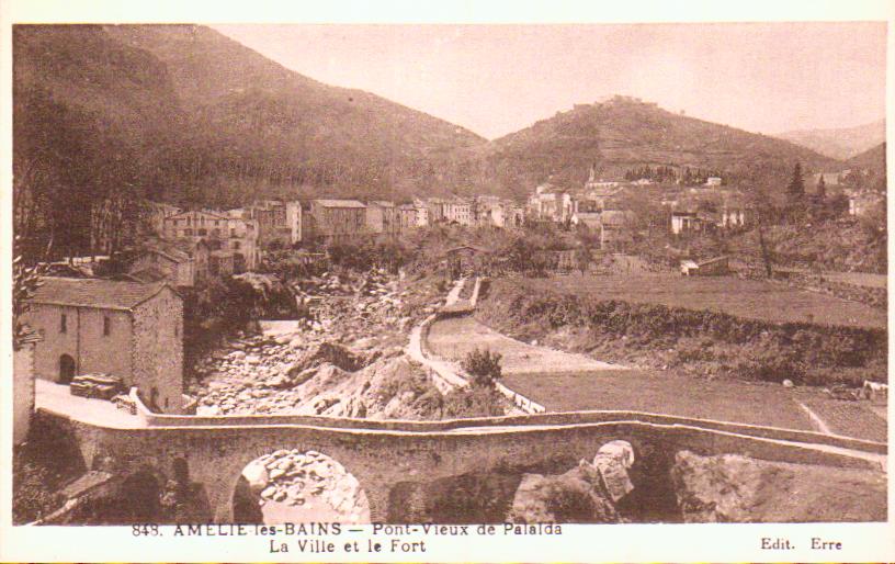 Cartes postales anciennes > CARTES POSTALES > carte postale ancienne > cartes-postales-ancienne.com Occitanie Pyrenees orientales Amelie Les Bains Palalda