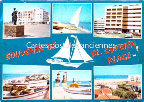Cartes postales anciennes > CARTES POSTALES > carte postale ancienne > cartes-postales-ancienne.com Occitanie Pyrenees orientales Saint Cyprien Plage