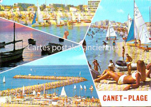 Cartes postales anciennes > CARTES POSTALES > carte postale ancienne > cartes-postales-ancienne.com Occitanie Pyrenees orientales Canet Plage