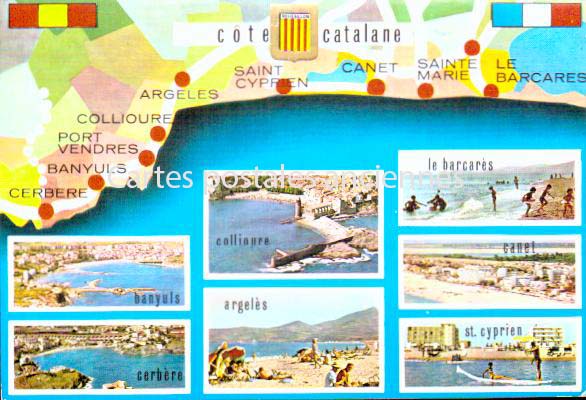 Cartes postales anciennes > CARTES POSTALES > carte postale ancienne > cartes-postales-ancienne.com Occitanie Pyrenees orientales Canet Plage