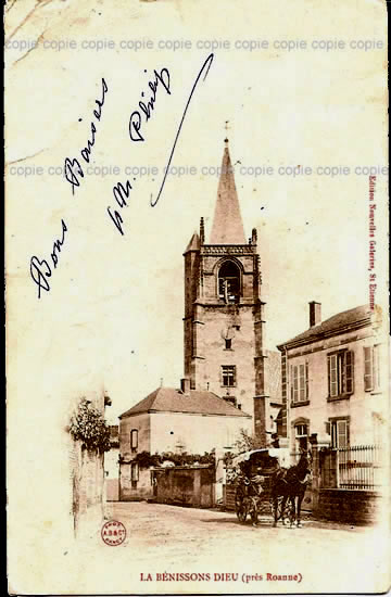 Cartes postales anciennes > CARTES POSTALES > carte postale ancienne > cartes-postales-ancienne.com Auvergne rhone alpes Loire La Benisson Dieu