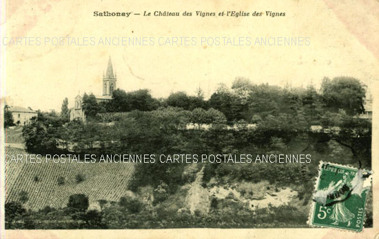 Cartes postales anciennes > CARTES POSTALES > carte postale ancienne > cartes-postales-ancienne.com Rhone  Sathonay Village