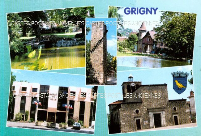 Cartes postales anciennes > CARTES POSTALES > carte postale ancienne > cartes-postales-ancienne.com Rhone  Grigny