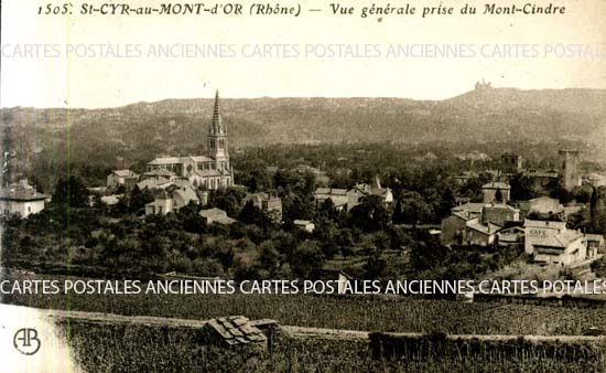 Cartes postales anciennes > CARTES POSTALES > carte postale ancienne > cartes-postales-ancienne.com Auvergne rhone alpes Rhone Saint Cyr Au Mont D Or