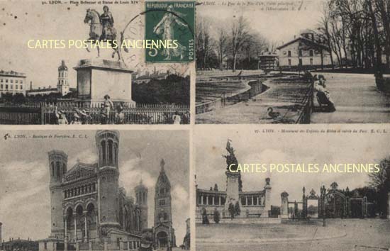 Cartes postales anciennes > CARTES POSTALES > carte postale ancienne > cartes-postales-ancienne.com Auvergne rhone alpes Rhone Lyon