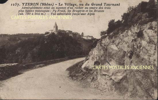 Cartes postales anciennes > CARTES POSTALES > carte postale ancienne > cartes-postales-ancienne.com Auvergne rhone alpes Rhone Yzeron