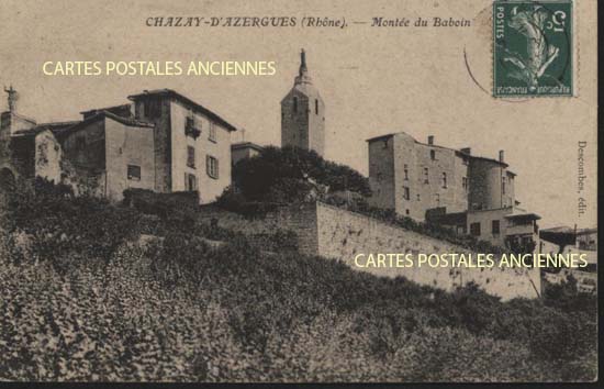 Cartes postales anciennes > CARTES POSTALES > carte postale ancienne > cartes-postales-ancienne.com Auvergne rhone alpes Rhone Chazay D Azergues