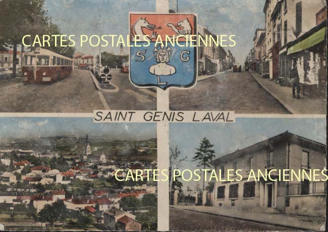 Cartes postales anciennes > CARTES POSTALES > carte postale ancienne > cartes-postales-ancienne.com Auvergne rhone alpes Rhone Saint Genis Laval