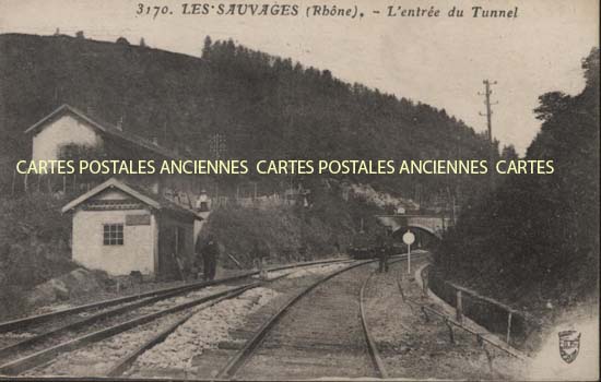 Cartes postales anciennes > CARTES POSTALES > carte postale ancienne > cartes-postales-ancienne.com Auvergne rhone alpes Rhone Les Sauvages