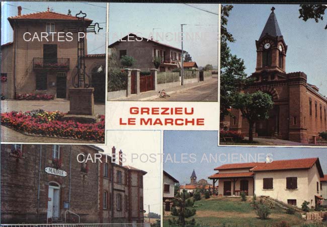 Cartes postales anciennes > CARTES POSTALES > carte postale ancienne > cartes-postales-ancienne.com Auvergne rhone alpes Rhone Grezieu Le Marche