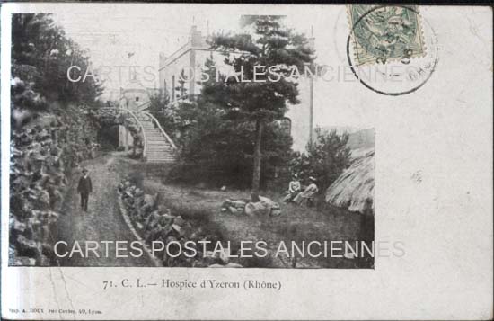 Cartes postales anciennes > CARTES POSTALES > carte postale ancienne > cartes-postales-ancienne.com Auvergne rhone alpes Rhone Yzeron