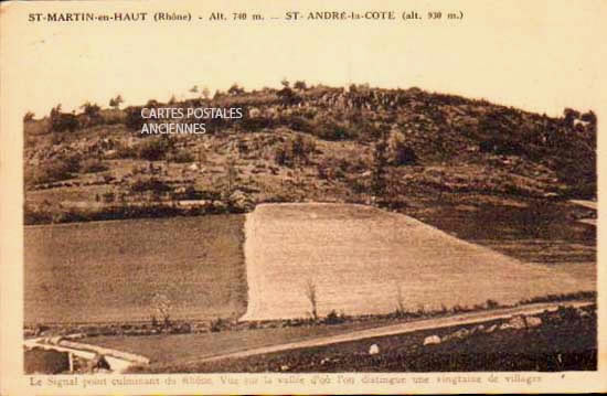 Cartes postales anciennes > CARTES POSTALES > carte postale ancienne > cartes-postales-ancienne.com Auvergne rhone alpes Rhone Saint Martin En Haut