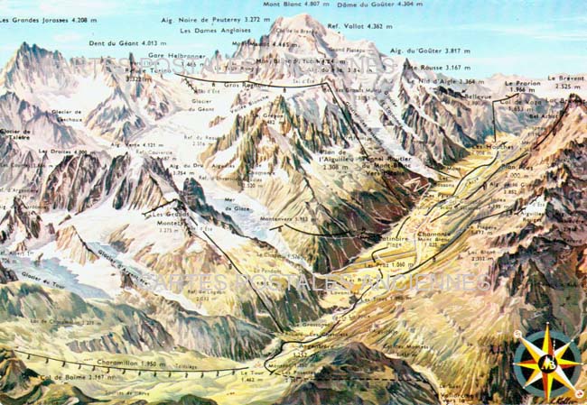 Cartes postales anciennes > CARTES POSTALES > carte postale ancienne > cartes-postales-ancienne.com Auvergne rhone alpes Haute savoie Chamonix Mont Blanc