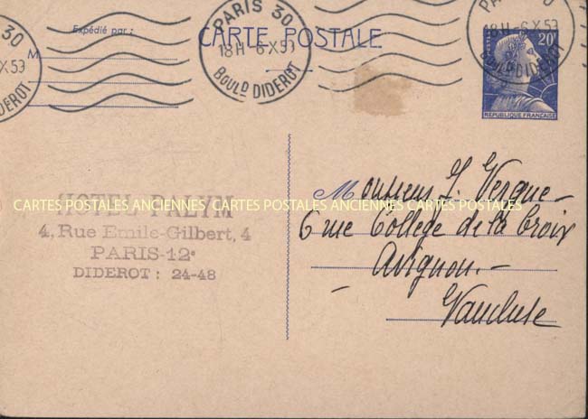 Cartes postales anciennes > CARTES POSTALES > carte postale ancienne > cartes-postales-ancienne.com Ile de france Paris Paris 12eme