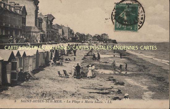 Cartes postales anciennes > CARTES POSTALES > carte postale ancienne > cartes-postales-ancienne.com Normandie Seine maritime Saint Aubin Sur Mer