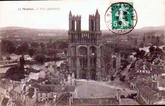 Cartes postales anciennes > CARTES POSTALES > carte postale ancienne > cartes-postales-ancienne.com Ile de france Mantes La Ville