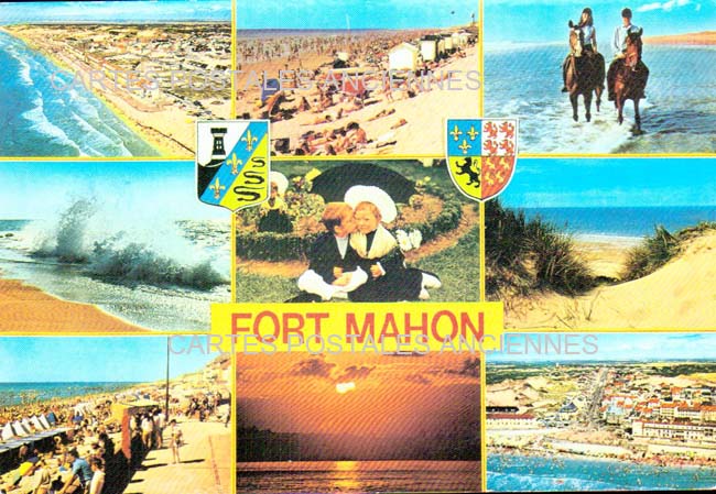 Cartes postales anciennes > CARTES POSTALES > carte postale ancienne > cartes-postales-ancienne.com Hauts de france Somme Fort Mahon Plage