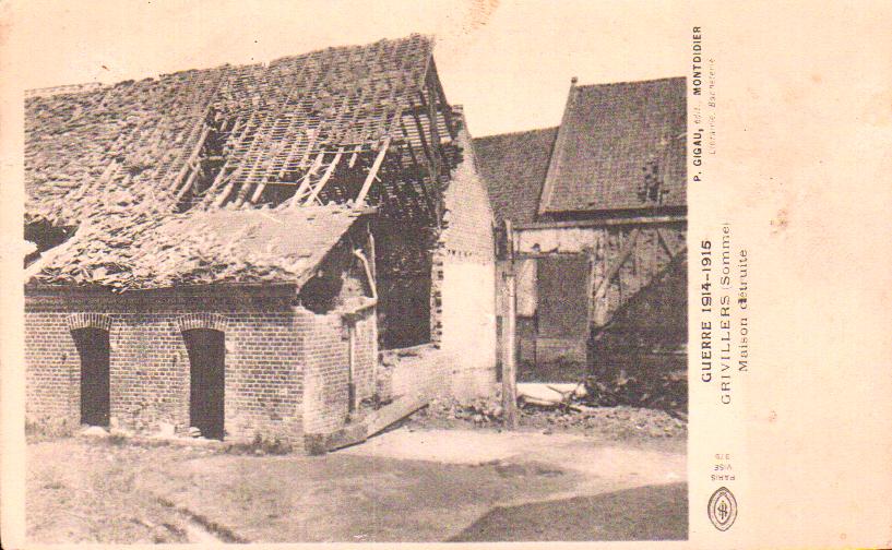 Cartes postales anciennes > CARTES POSTALES > carte postale ancienne > cartes-postales-ancienne.com Hauts de france Somme Grivillers