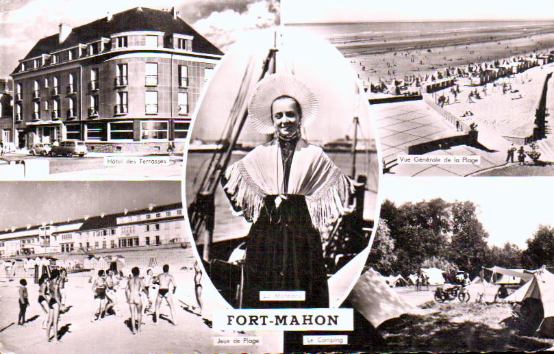 Cartes postales anciennes > CARTES POSTALES > carte postale ancienne > cartes-postales-ancienne.com Somme 80 Fort Mahon Plage