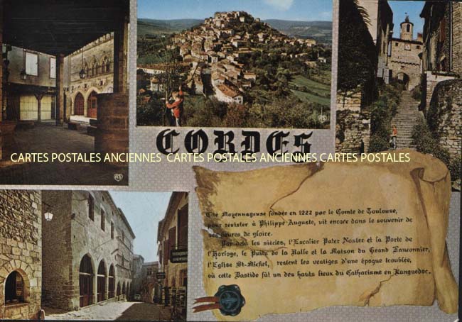 Cartes postales anciennes > CARTES POSTALES > carte postale ancienne > cartes-postales-ancienne.com Occitanie Tarn Cordes Sur Ciel