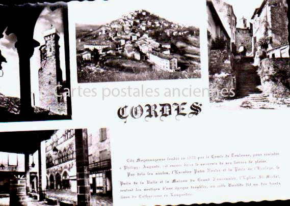 Cartes postales anciennes > CARTES POSTALES > carte postale ancienne > cartes-postales-ancienne.com Occitanie Tarn Cordes Sur Ciel