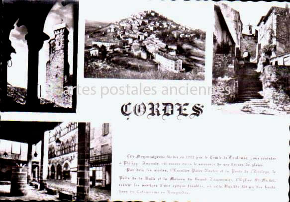 Cartes postales anciennes > CARTES POSTALES > carte postale ancienne > cartes-postales-ancienne.com Occitanie Tarn Cordes Sur Ciel