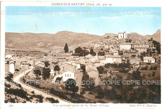 Cartes postales anciennes > CARTES POSTALES > carte postale ancienne > cartes-postales-ancienne.com Provence alpes cote d'azur Comps Sur Artuby