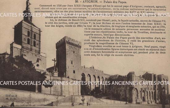 Cartes postales anciennes > CARTES POSTALES > carte postale ancienne > cartes-postales-ancienne.com Provence alpes cote d'azur Avignon
