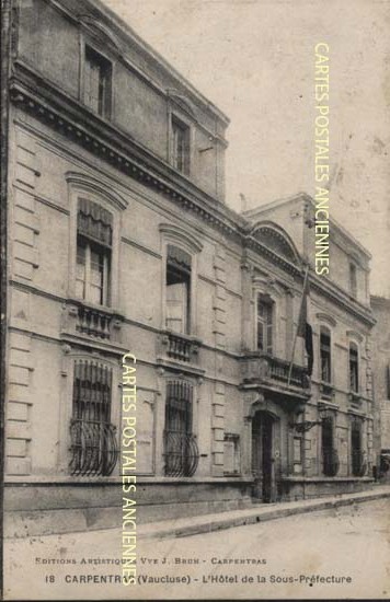 Cartes postales anciennes > CARTES POSTALES > carte postale ancienne > cartes-postales-ancienne.com Provence alpes cote d'azur Carpentras