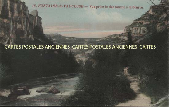 Cartes postales anciennes > CARTES POSTALES > carte postale ancienne > cartes-postales-ancienne.com Provence alpes cote d'azur Fontaine De Vaucluse