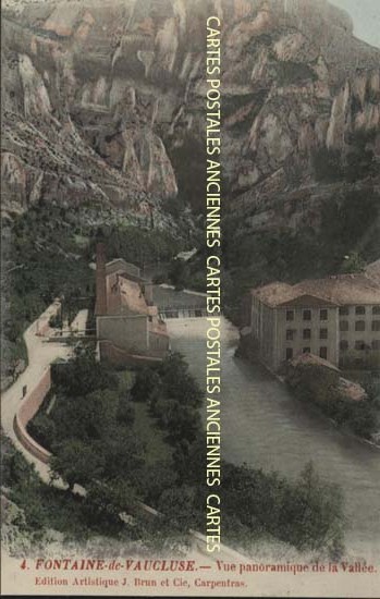 Cartes postales anciennes > CARTES POSTALES > carte postale ancienne > cartes-postales-ancienne.com Provence alpes cote d'azur Fontaine De Vaucluse