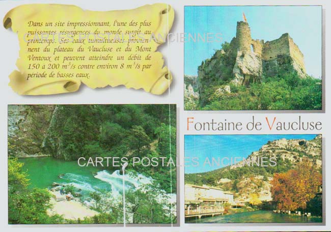 Cartes postales anciennes > CARTES POSTALES > carte postale ancienne > cartes-postales-ancienne.com Provence alpes cote d'azur Fontaine De Vaucluse