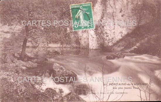 Cartes postales anciennes > CARTES POSTALES > carte postale ancienne > cartes-postales-ancienne.com Provence alpes cote d'azur Fontaine De Vaucluse