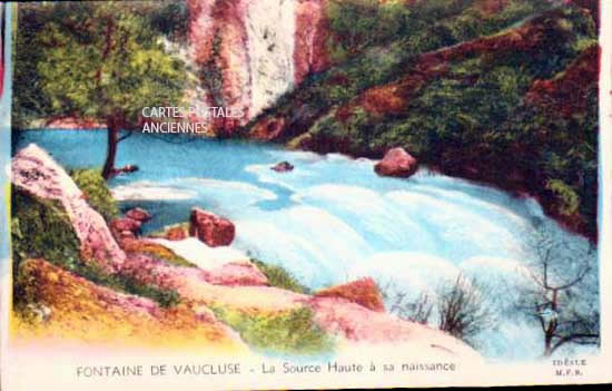 Cartes postales anciennes > CARTES POSTALES > carte postale ancienne > cartes-postales-ancienne.com Provence alpes cote d'azur Vaucluse Fontaine De Vaucluse