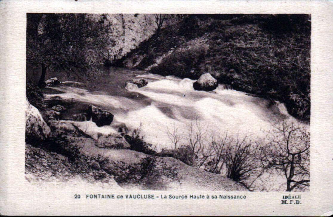 Cartes postales anciennes > CARTES POSTALES > carte postale ancienne > cartes-postales-ancienne.com Provence alpes cote d'azur Vaucluse Fontaine De Vaucluse