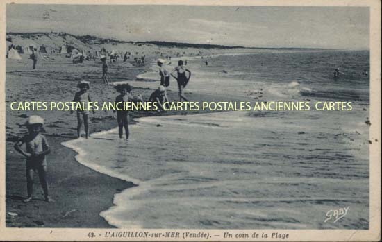 Cartes postales anciennes > CARTES POSTALES > carte postale ancienne > cartes-postales-ancienne.com Pays de la loire Vendee l'Aiguillon-Sur-Mer