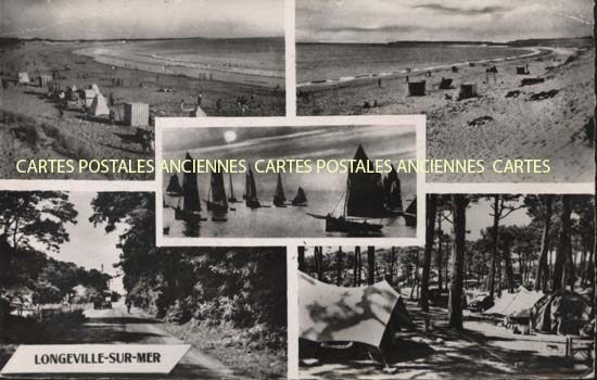 Cartes postales anciennes > CARTES POSTALES > carte postale ancienne > cartes-postales-ancienne.com Pays de la loire Vendee Longeville Sur Mer