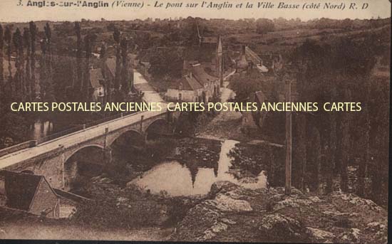 Cartes postales anciennes > CARTES POSTALES > carte postale ancienne > cartes-postales-ancienne.com Nouvelle aquitaine Vienne Angles Sur l'Anglin