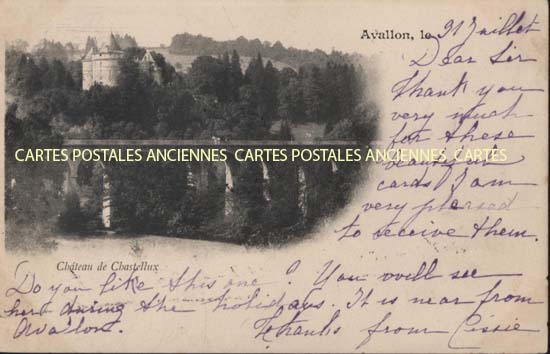 Cartes postales anciennes > CARTES POSTALES > carte postale ancienne > cartes-postales-ancienne.com Bourgogne franche comte Yonne Avallon