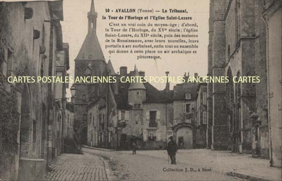 Cartes postales anciennes > CARTES POSTALES > carte postale ancienne > cartes-postales-ancienne.com Yonne  Avallon