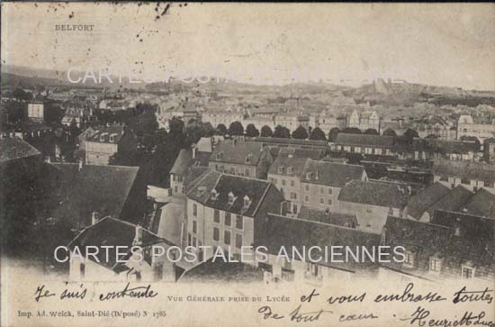 Cartes postales anciennes > CARTES POSTALES > carte postale ancienne > cartes-postales-ancienne.com Bourgogne franche comte Territoire de belfort Belfort