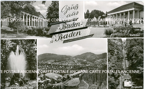 Cartes postales anciennes > CARTES POSTALES > carte postale ancienne > cartes-postales-ancienne.com Union europeenne Allemagne Baden baden