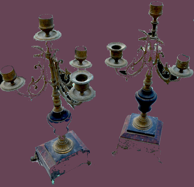 Pewter bronze objects