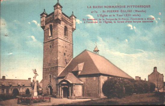 Cartes postales anciennes > CARTES POSTALES > carte postale ancienne > cartes-postales-ancienne.com Normandie Manche Saint Pierre Eglise