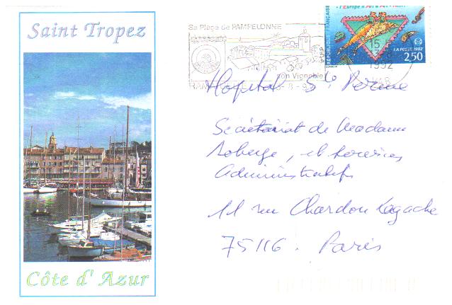 Postage stamps postal mark Annee 1992