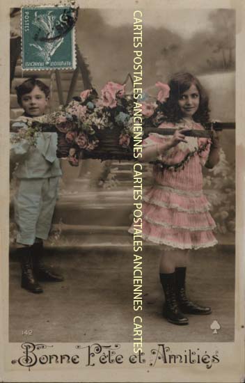 Cartes postales anciennes > CARTES POSTALES > carte postale ancienne > cartes-postales-ancienne.com Bonne fete Suite
