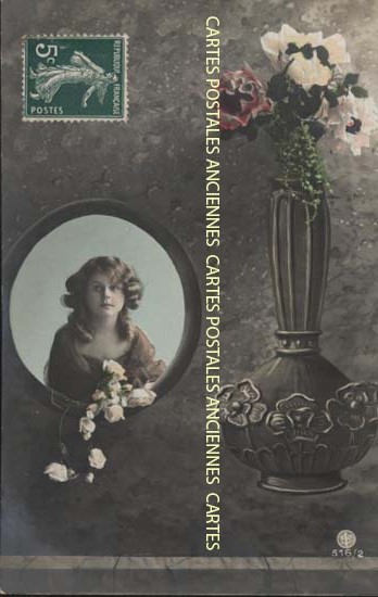 Cartes postales anciennes > CARTES POSTALES > carte postale ancienne > cartes-postales-ancienne.com Fleurs avec vase
